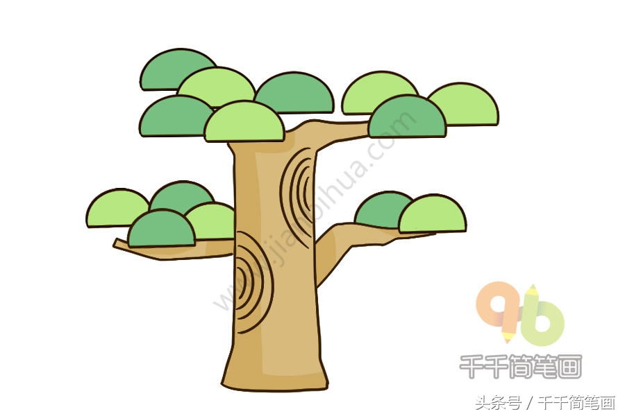 10组树木主题简笔画，简单易学，家长请收好！