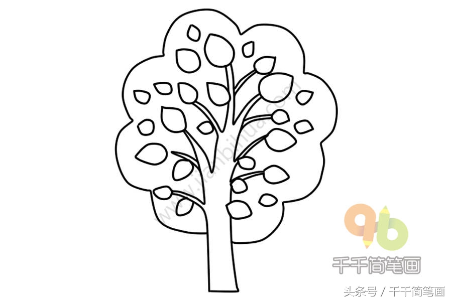 10组树木主题简笔画，简单易学，家长请收好！