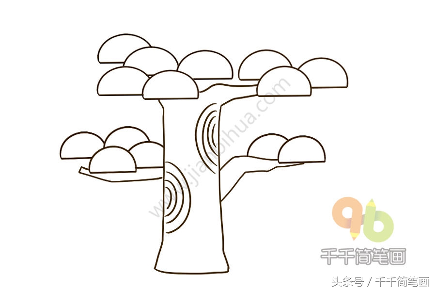10组树木主题简笔画，简单易学，家长请收好！