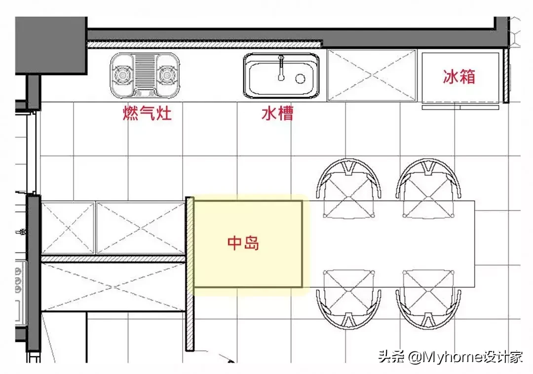厉害！小户型也能有中岛厨房！10种布局挑一个来安排吧