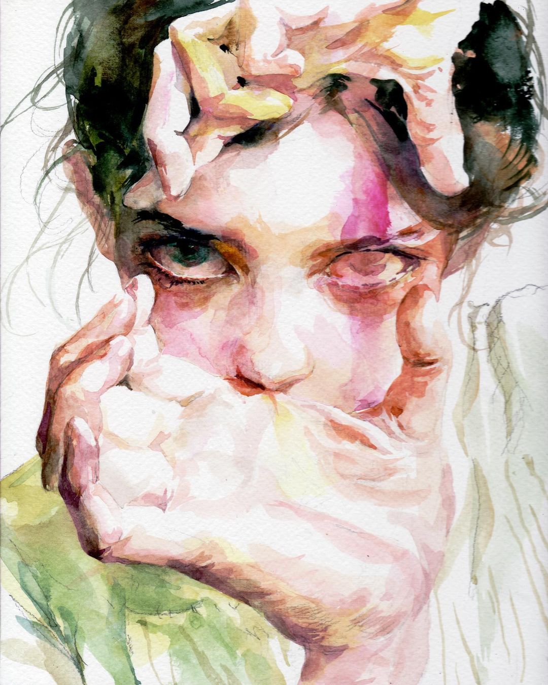 个性十足丨韩国水彩画家随意性的水彩画人物