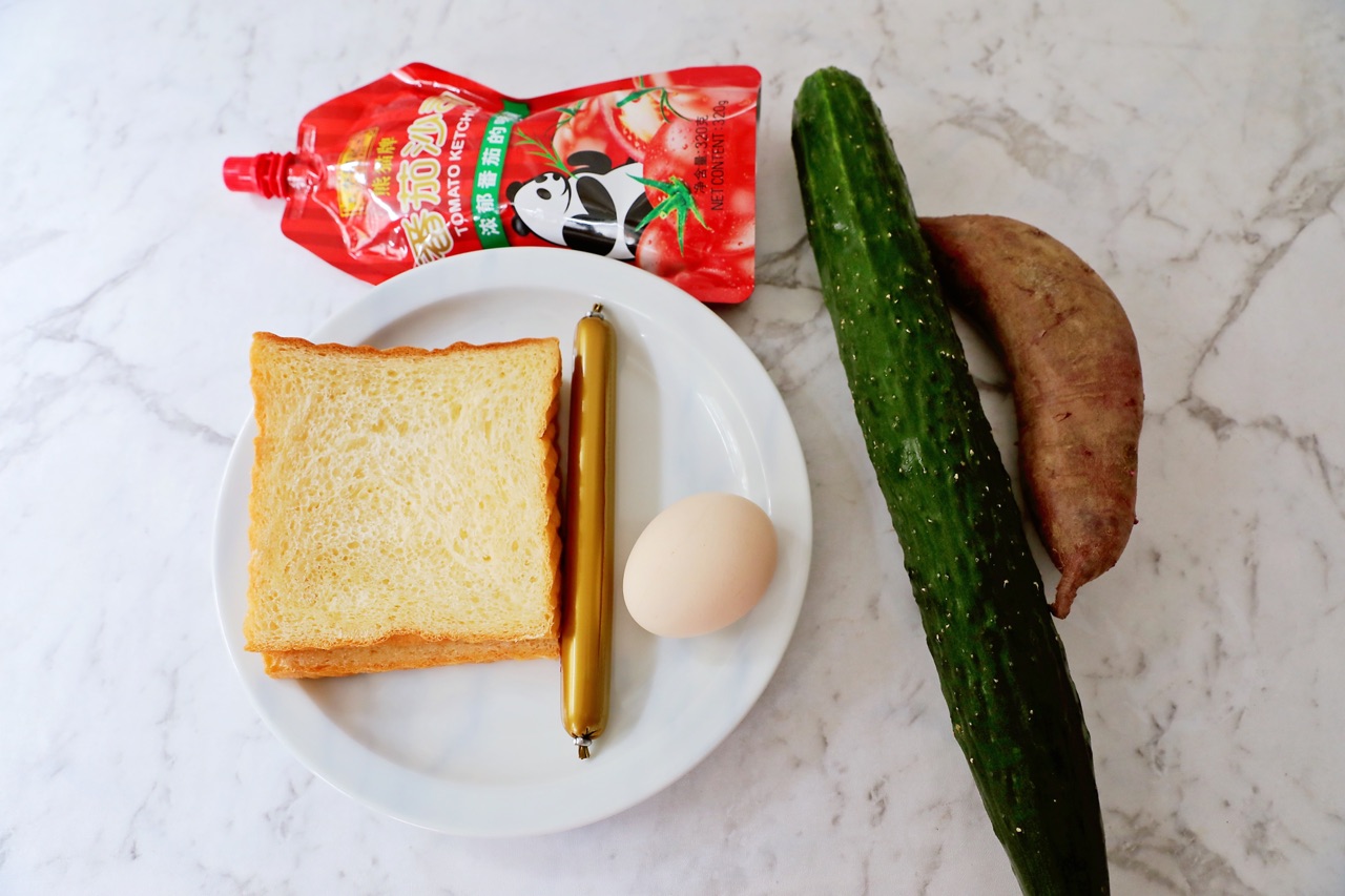 早餐不糊弄，紫薯鸡蛋三明治，营养丰富味道赞