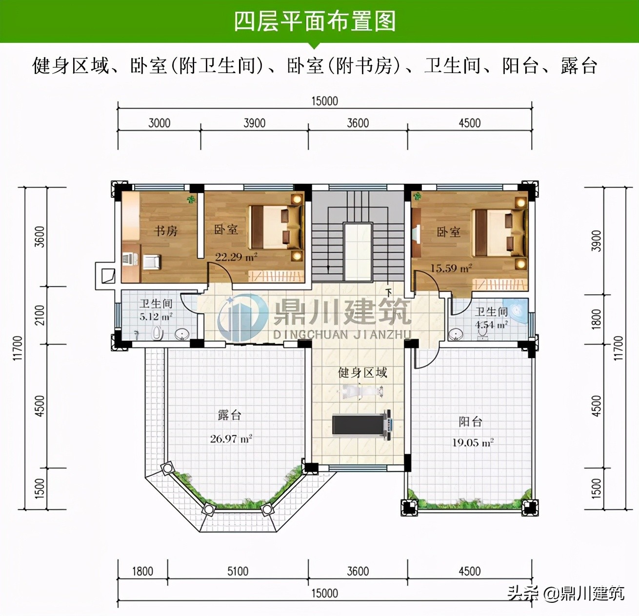 6款四层欧式别墅，挑空客厅空间大功能全，还能传给子孙后辈