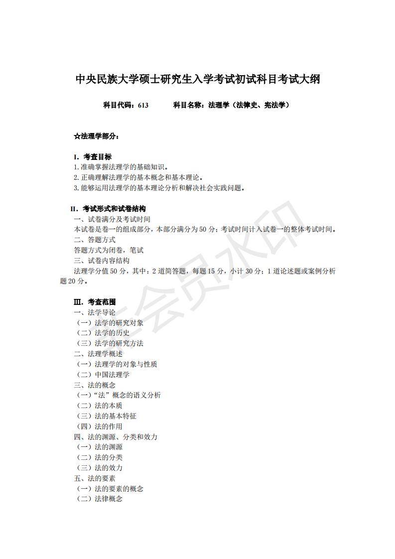 中央民族大学经济法学22考研招生人数、分数线、题型、范围、难度