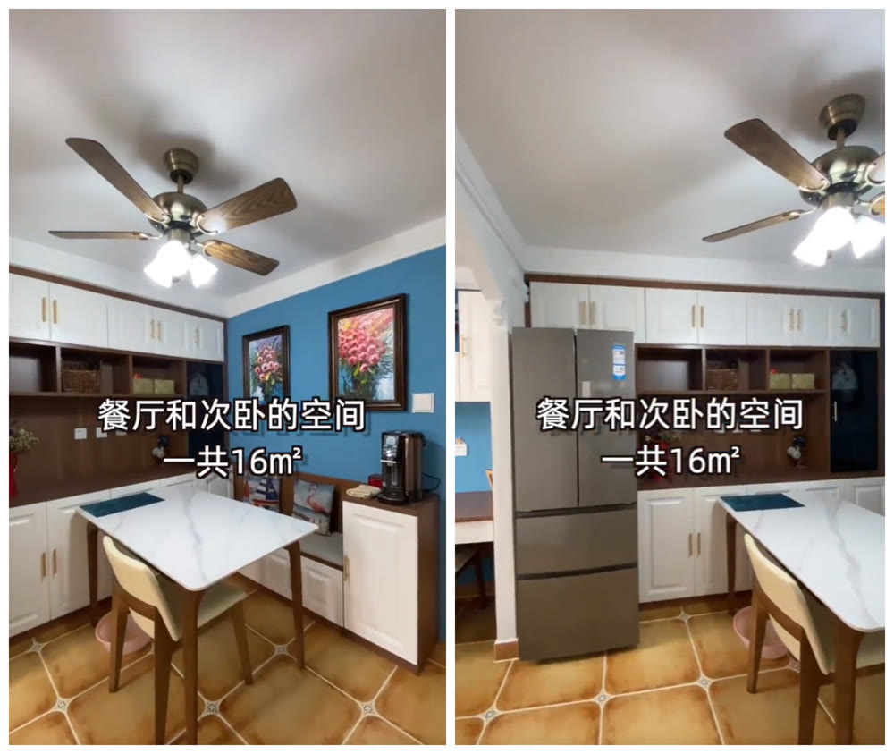 她带儿子住进45㎡学区房：两室无厅老破小变2室2厅，拯救奇葩户型