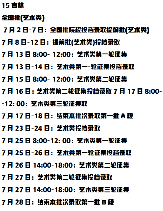 请收藏好！艺术类2021年录取批次及时间已更新至全国31个省市