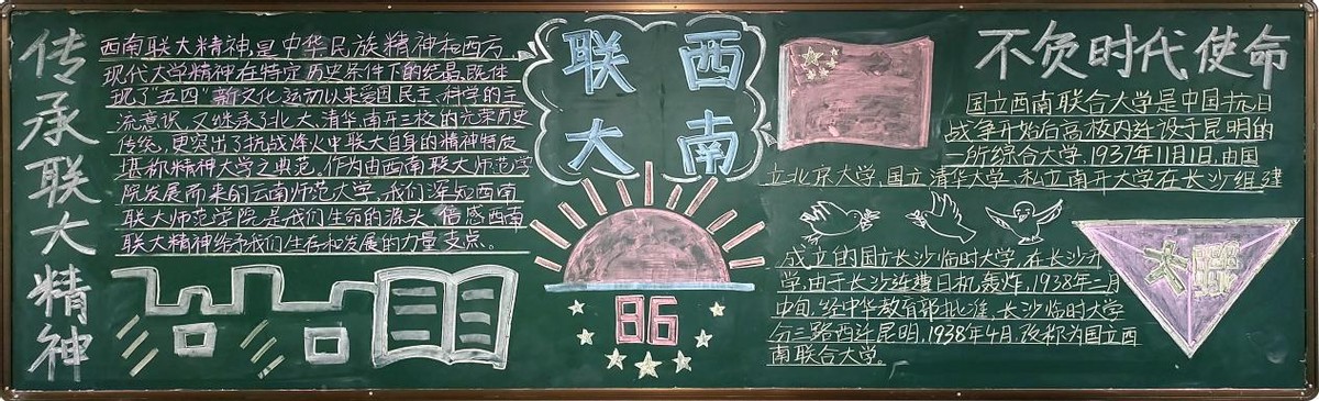 长水教育集团文山校区“传承西南联大精神”主题板报活动