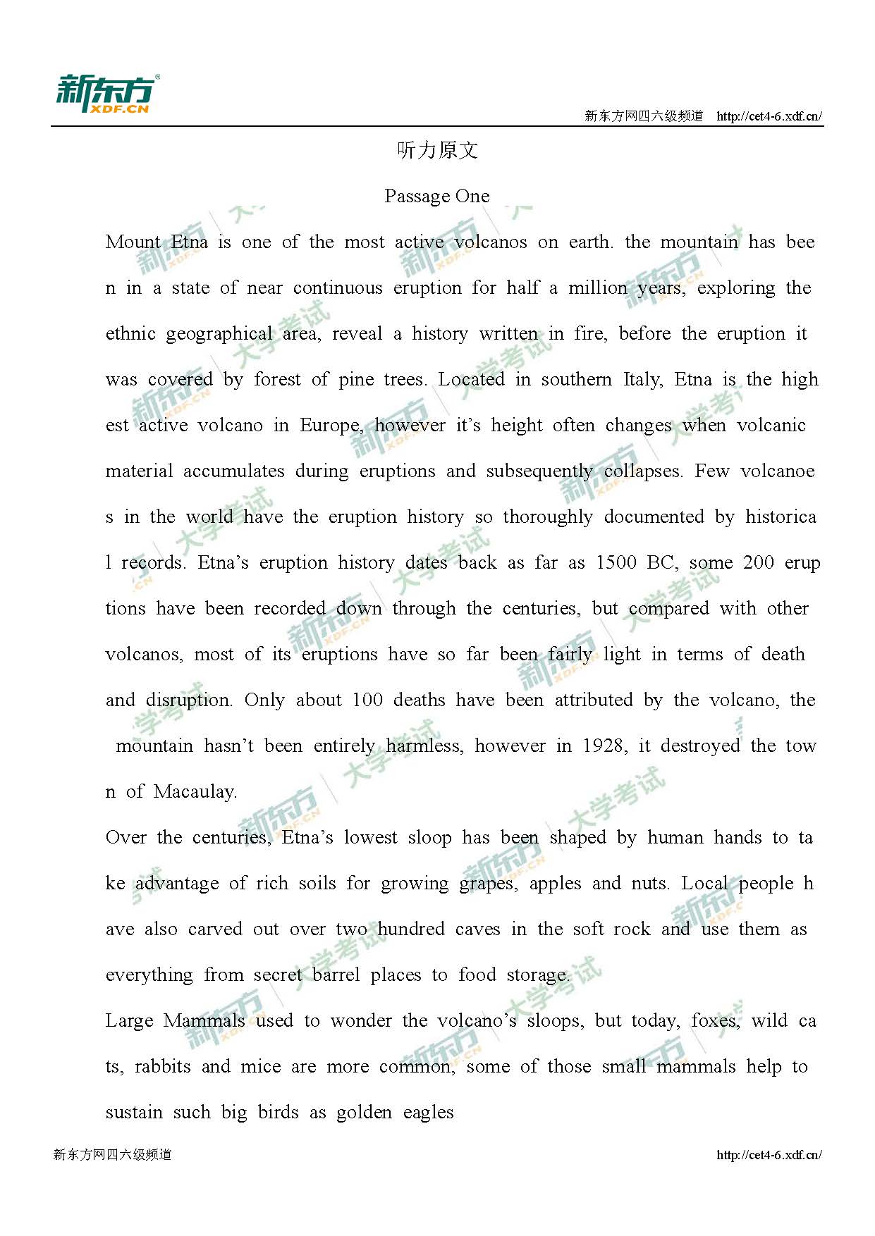 2019年6月英语四级试题及答案解析，可下载