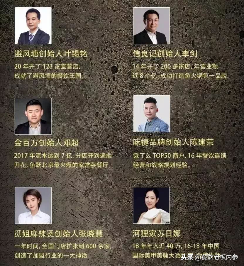 双十二“锦鲤商家”出炉，5位餐饮创业导师的15条金句随之曝光