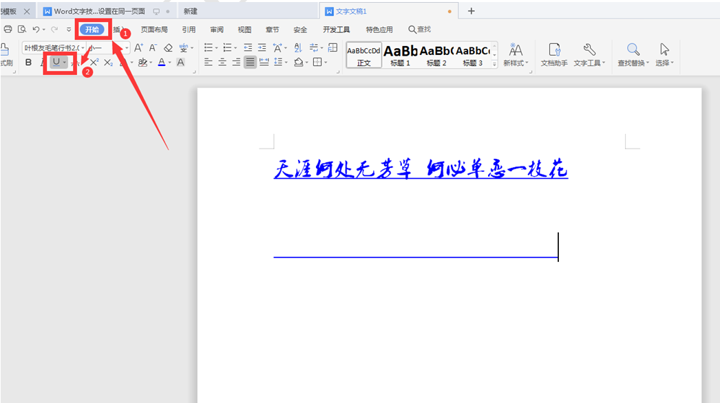 Word文字技巧—怎么在Word 文档里的下划线上打字