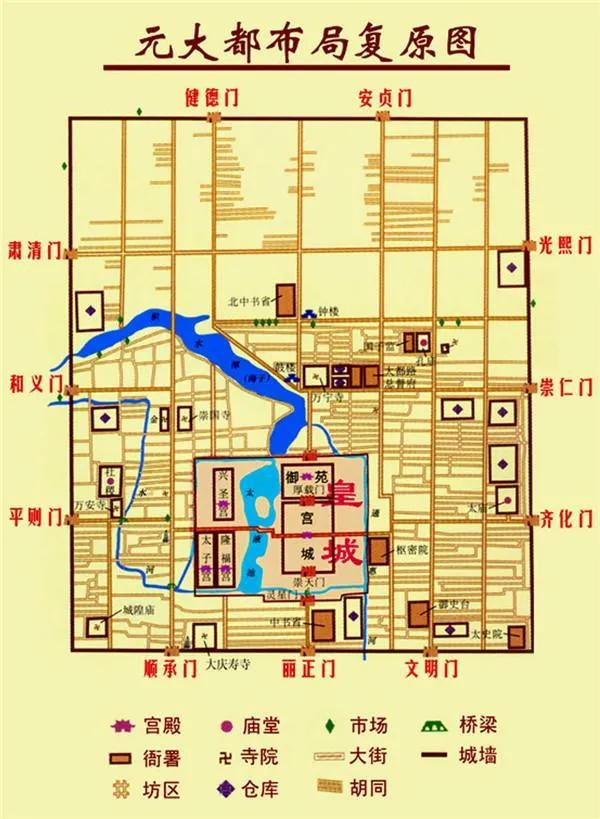 元大都遗址公园路线图图片