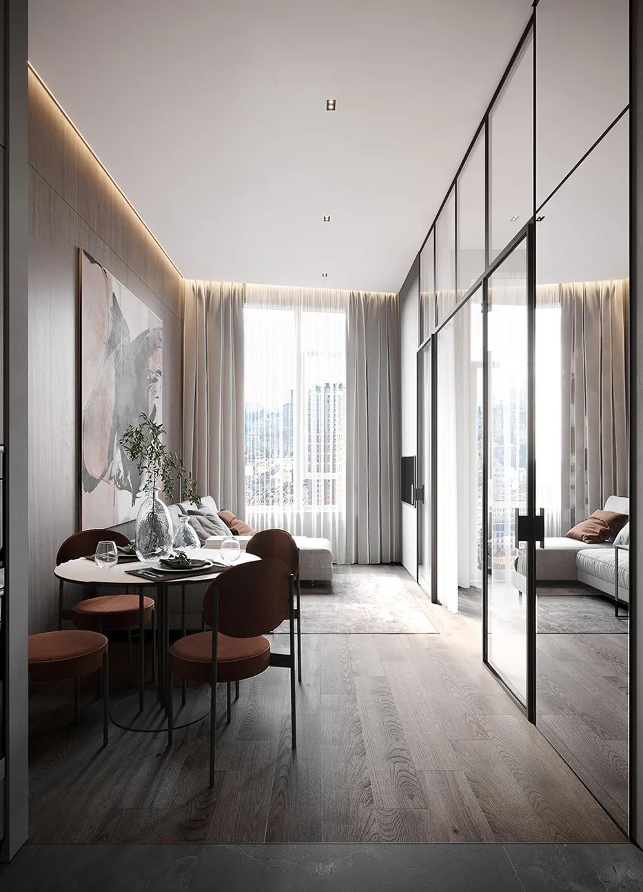 卧室拆掉墙面，全屋开放布局，44㎡小公寓装修后，简直绝了