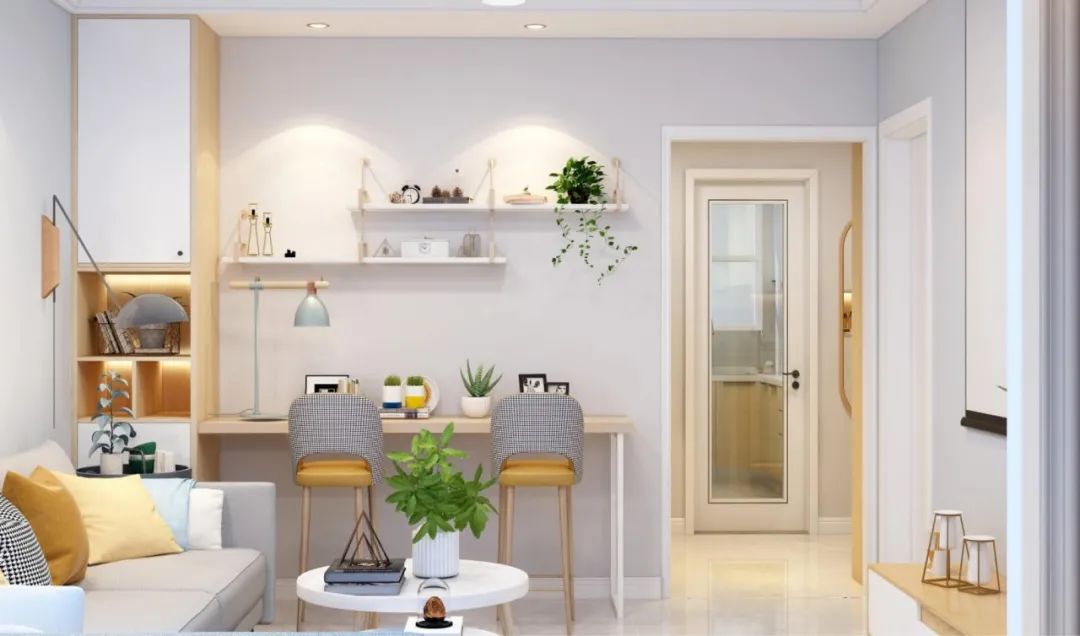 清新+活力，25天花8w，95后姐妹俩打造了64m²北欧小两居