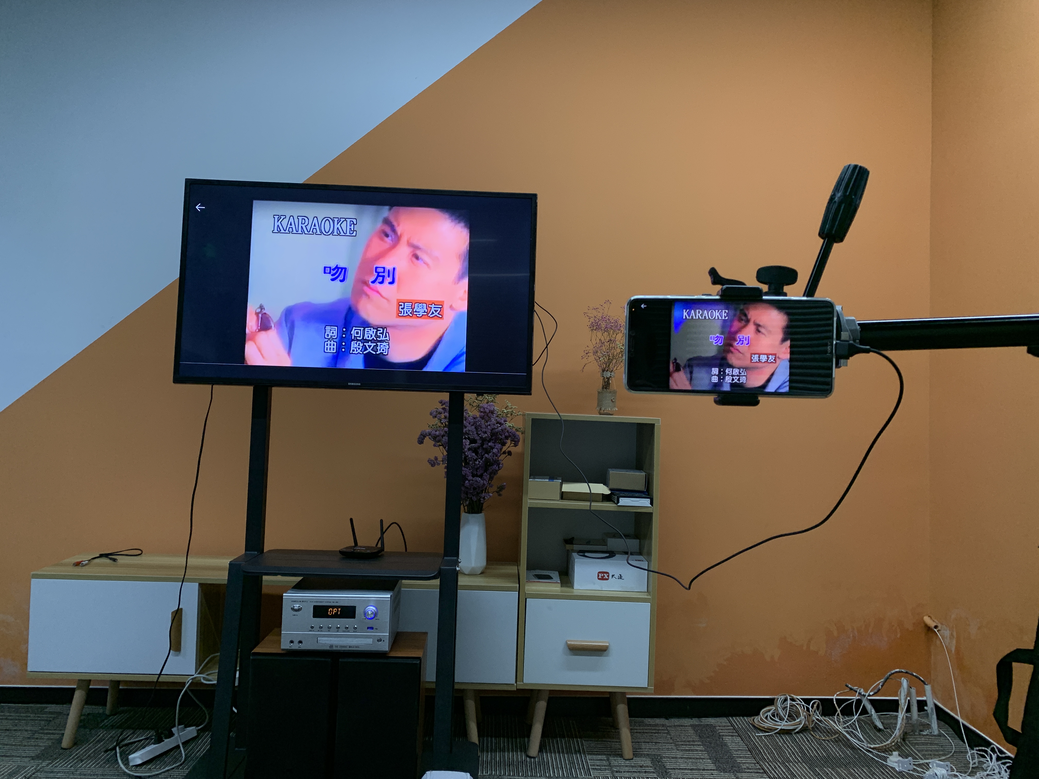 用5.0蓝牙接收器，复活老功放音响，连接电视不充会员无限K歌