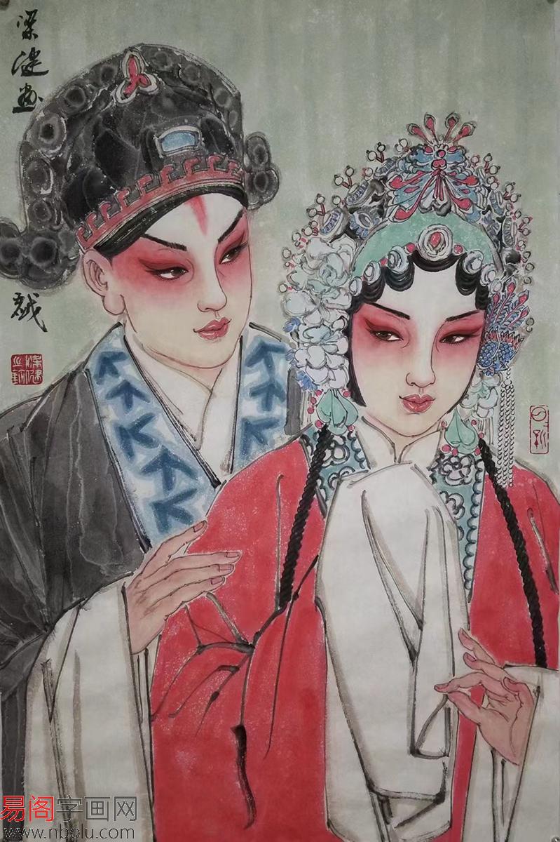 乔迁之喜送什么？送一幅画家梁健的戏曲人物画展示民族文化特色