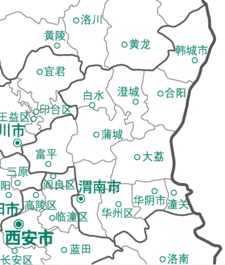 渭南市地图韩城位于陕西省东部黄河西岸,关中盆地东北隅,距省会西安