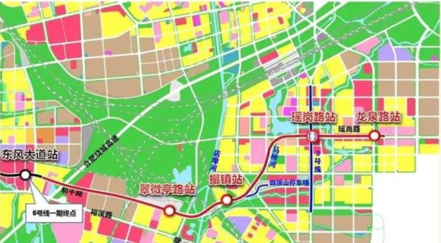 合肥太棒了，地铁6号线在建中，其东延线规划也出来了，长10公里