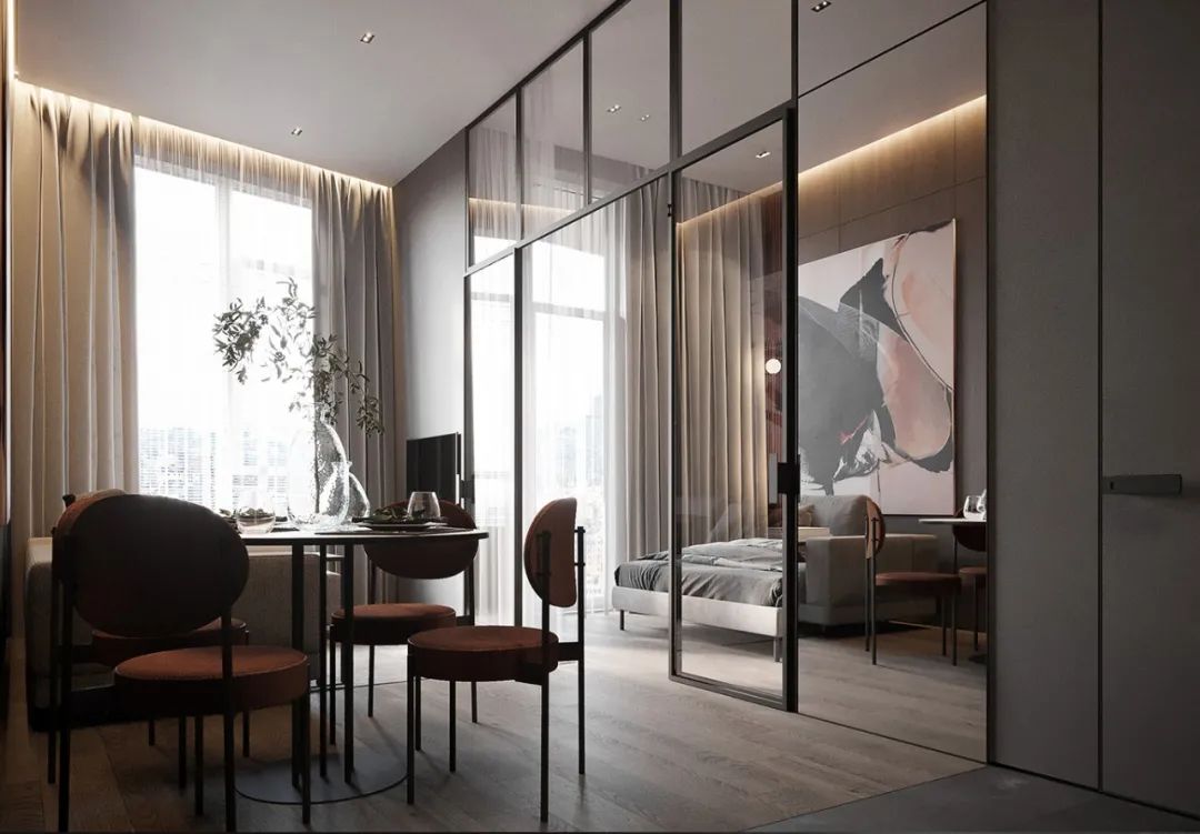卧室拆掉墙面，全屋开放布局，44㎡小公寓装修后，简直绝了