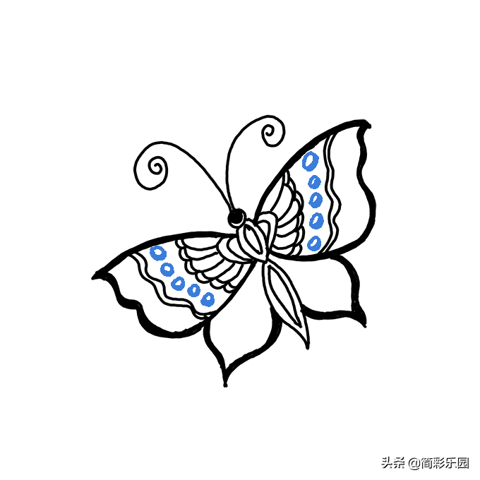 蝴蝶怎么画 - 一看就会画的蝴蝶简笔画