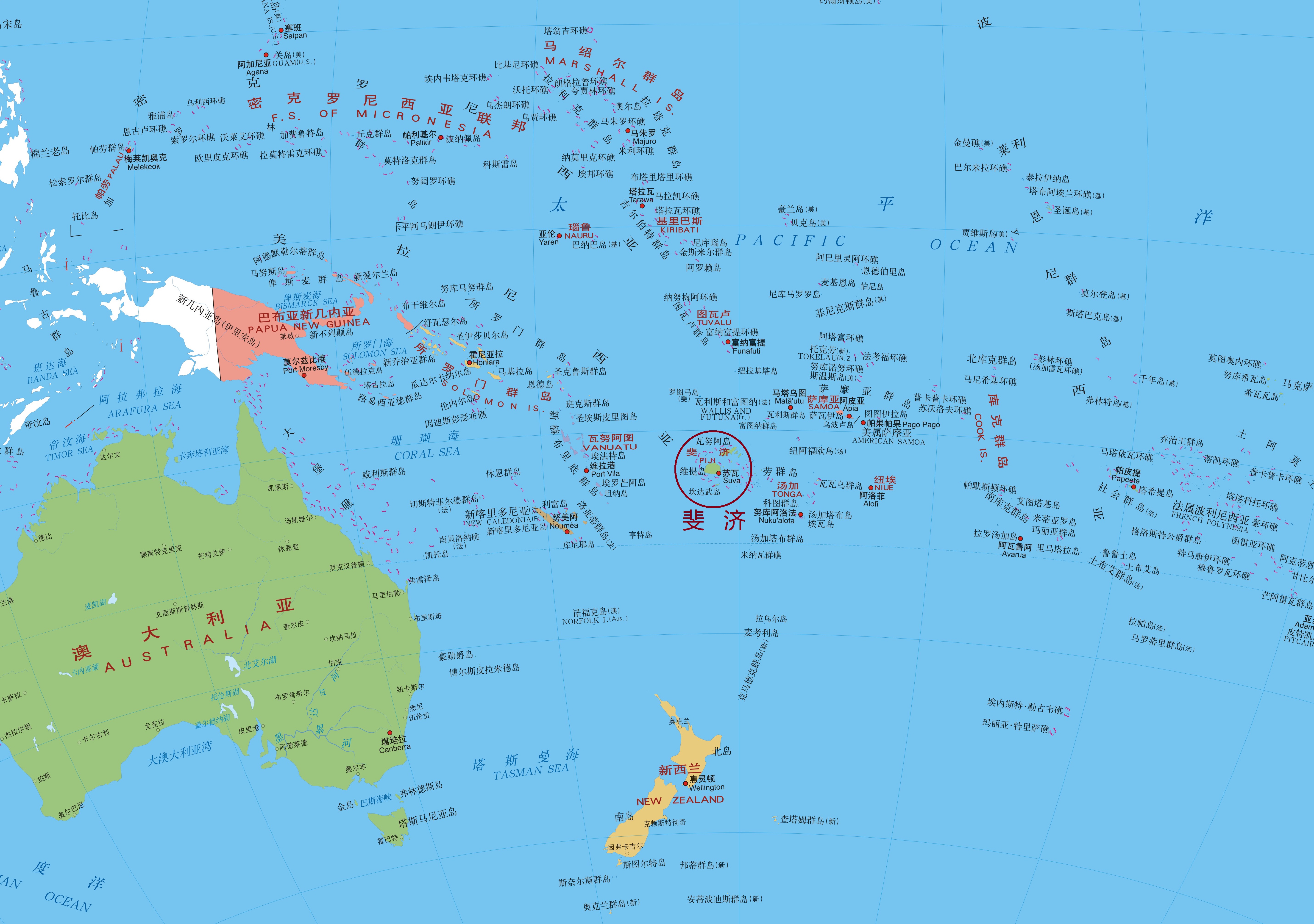 斐济在哪里图片