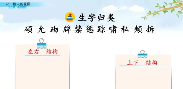 部编语文四年级下第26课《巨人的花园》知识点+图文讲解+课堂测试