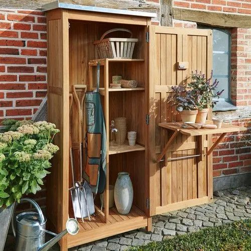 木匠老爸巧手打造园艺工具柜，摆在院子里，邻居看了都羡慕坏了！