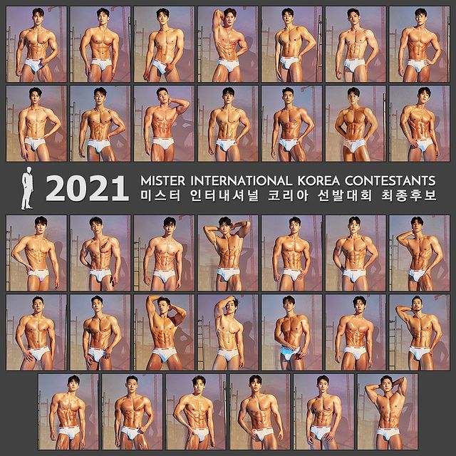2021韩国先生选美来袭！34名肌肉帅哥排在一起，简直让人眼花啊