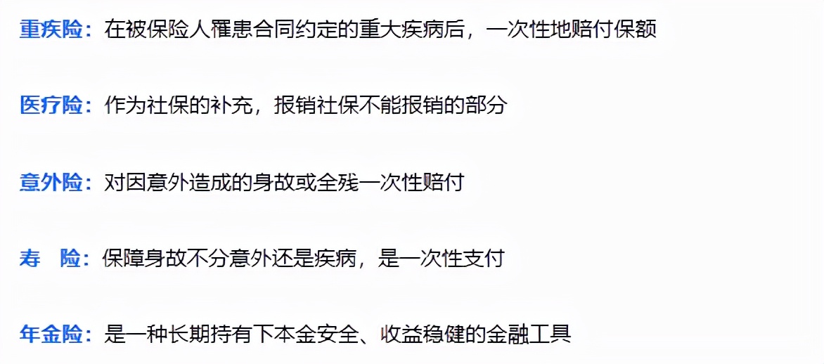 人身保险种类,人身保险种类有哪些