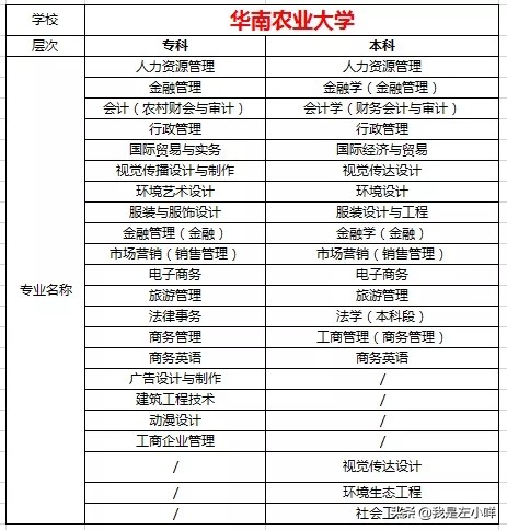 2021年自学考试专业目录（全）