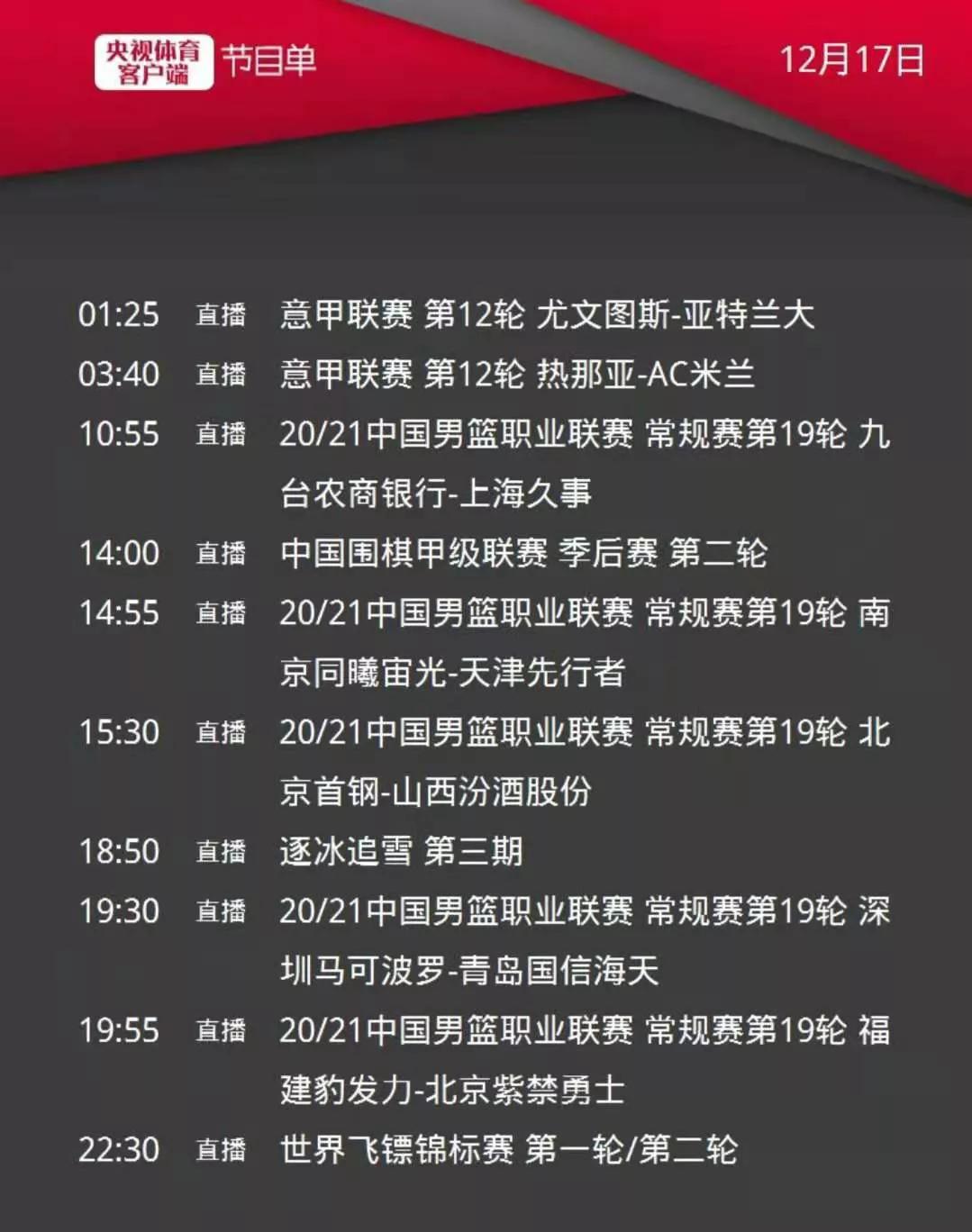 在哪里看2020cba直播(央视体育今日节目单:直播CBA(11点吉林、20点福建))