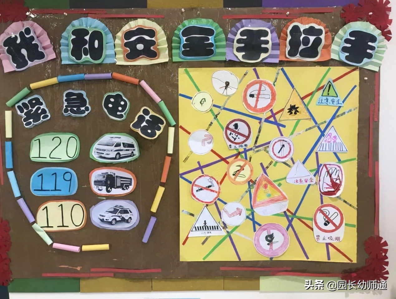 幼儿园大,中,小班安全主题墙,内容全面,看到的幼师都收藏了