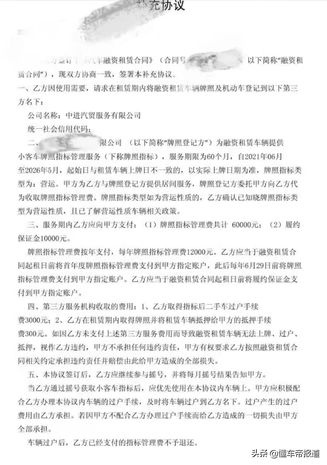 调查 </p><p>　　“京牌租赁”合同曝光，特斯拉、蔚小理均有此“服务”？