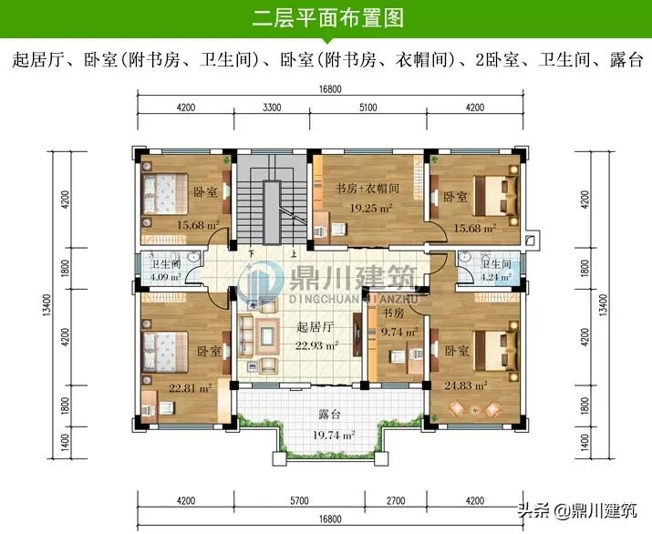 6款四层欧式别墅，挑空客厅空间大功能全，还能传给子孙后辈
