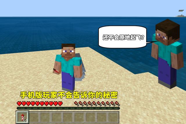 我的世界：请教手机版大佬后，得到4个原地起飞秘诀，你会几个？