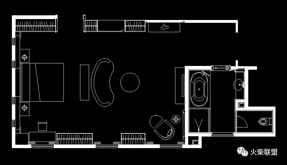 国内名师100套主卧平面格局CAD套图方案图库