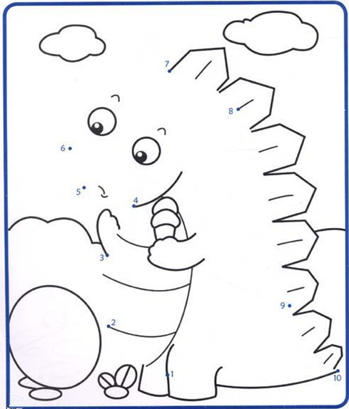 20张数字连线图,孩子连一连数一数,轻松学会1-10