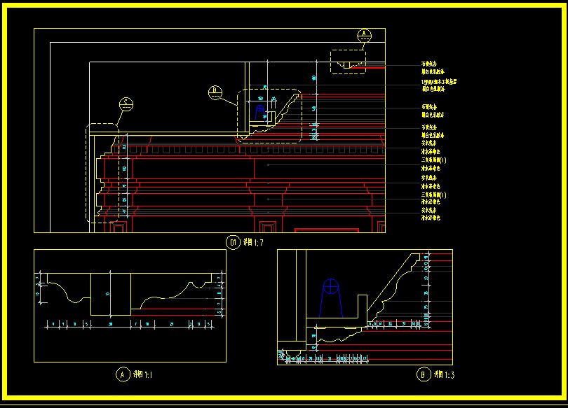 全屋美式别墅豪宅装修图纸CAD施工图室内设计cad三层别墅墙板整木