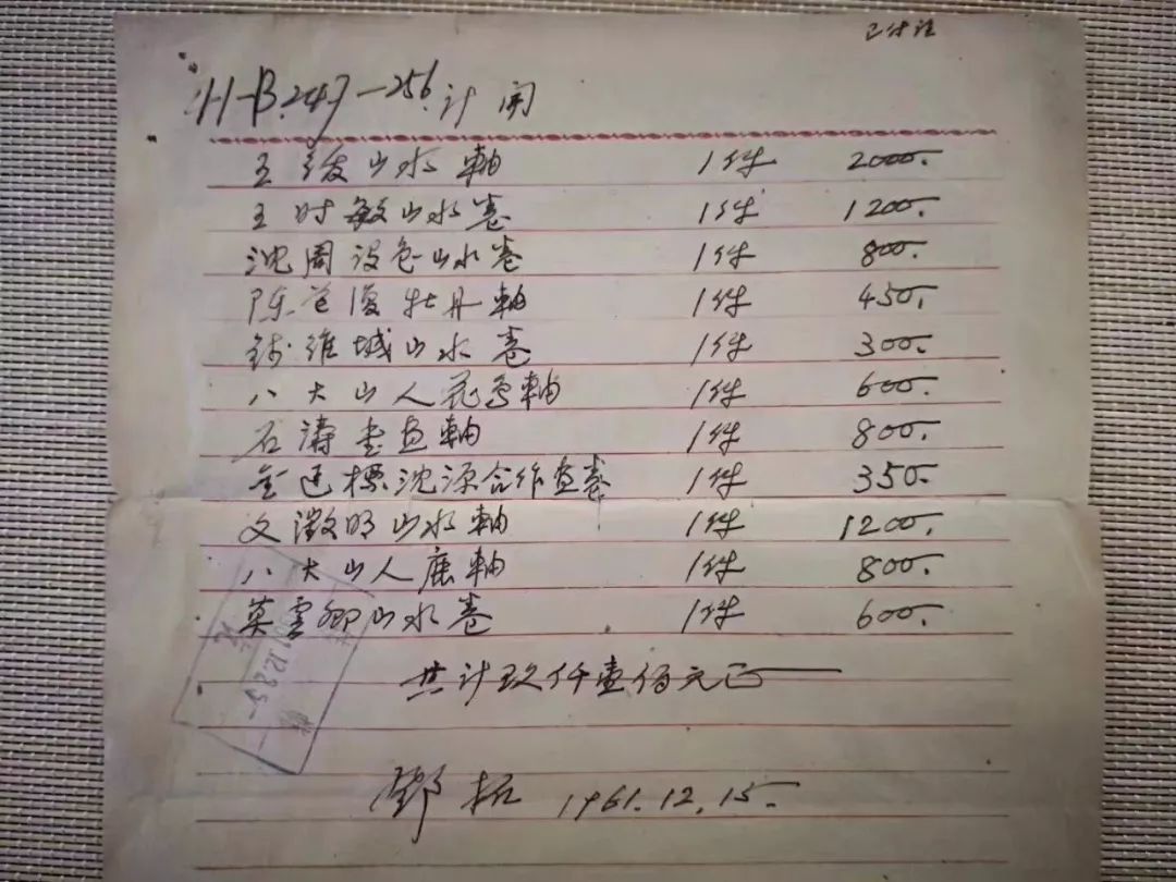 荣宝斋收画付款单曝光后，才知道书画涨了10000000倍