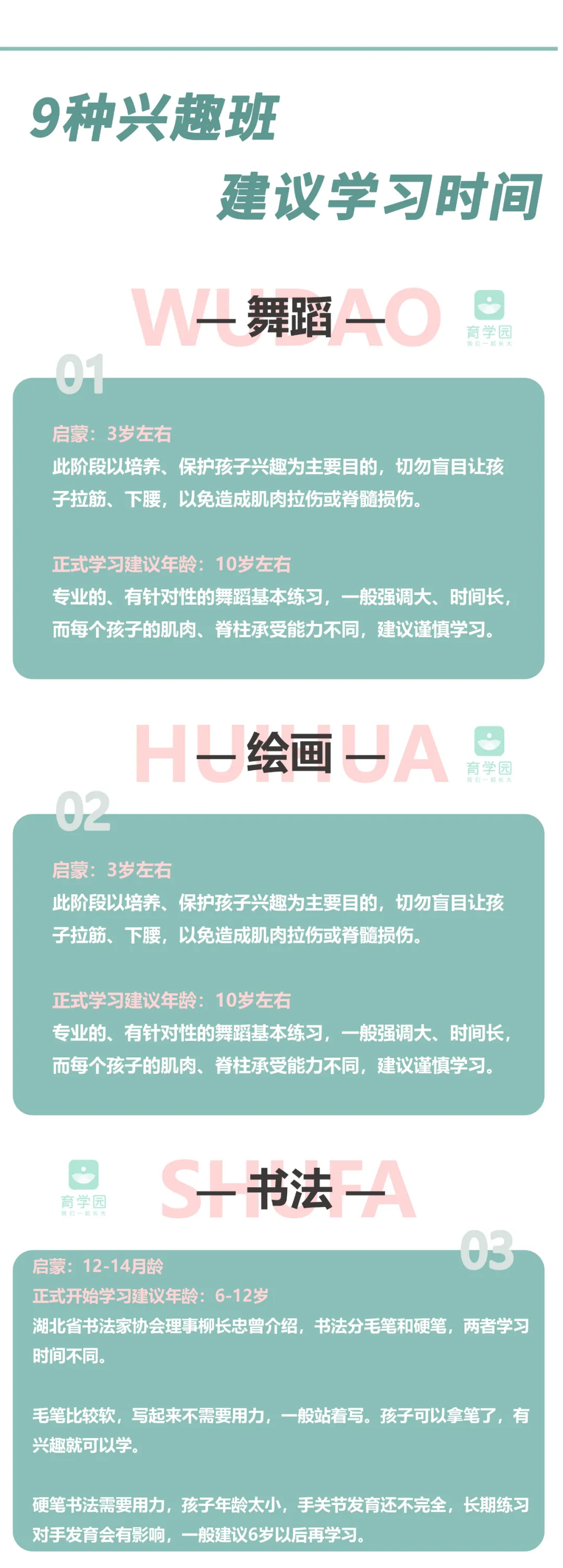 不同兴趣班，几岁开始合适？孩子年龄还没到，别急着学