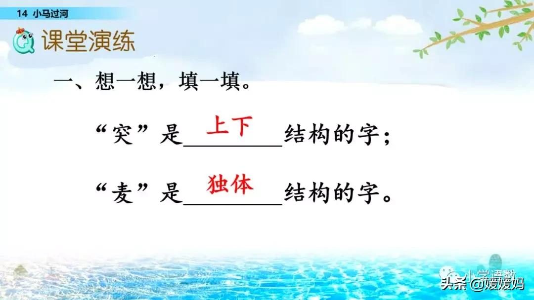 二年级下册语文课文14《小马过河》图文详解及同步练习