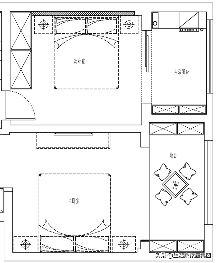 140㎡3室2厅，开放厨房、人字屋顶，这个家处处妙趣横生