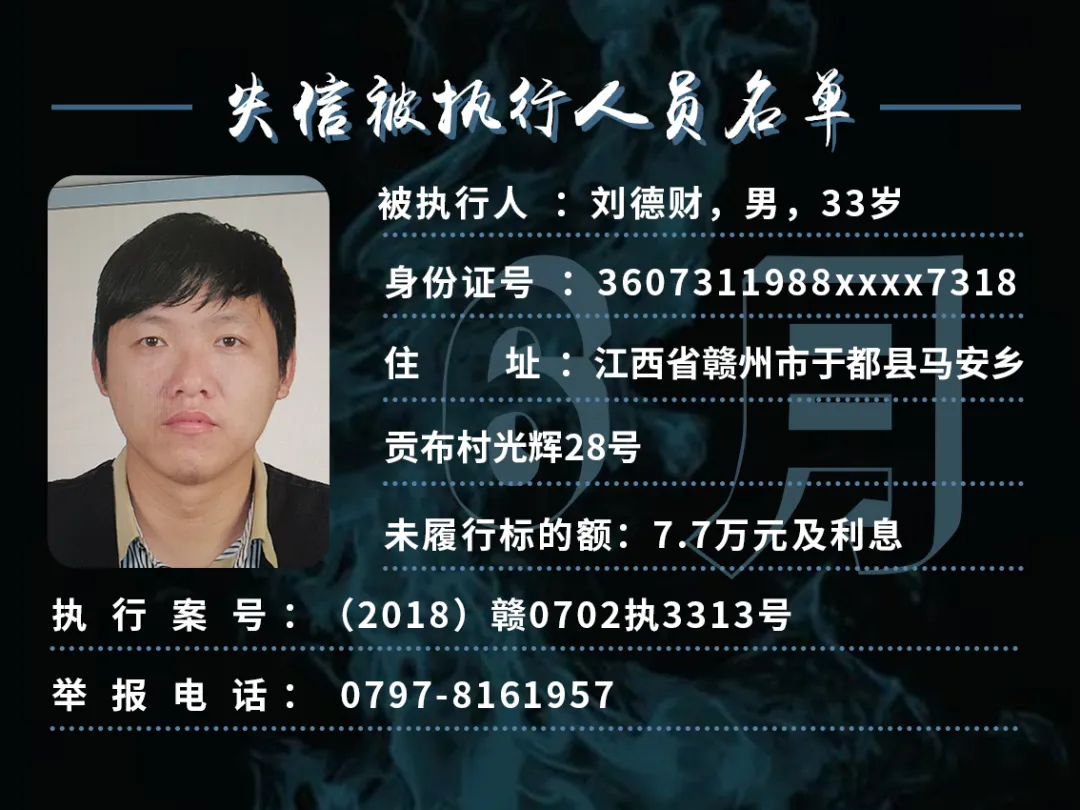 曝光!这些赣州人欠钱不还!你认识吗?