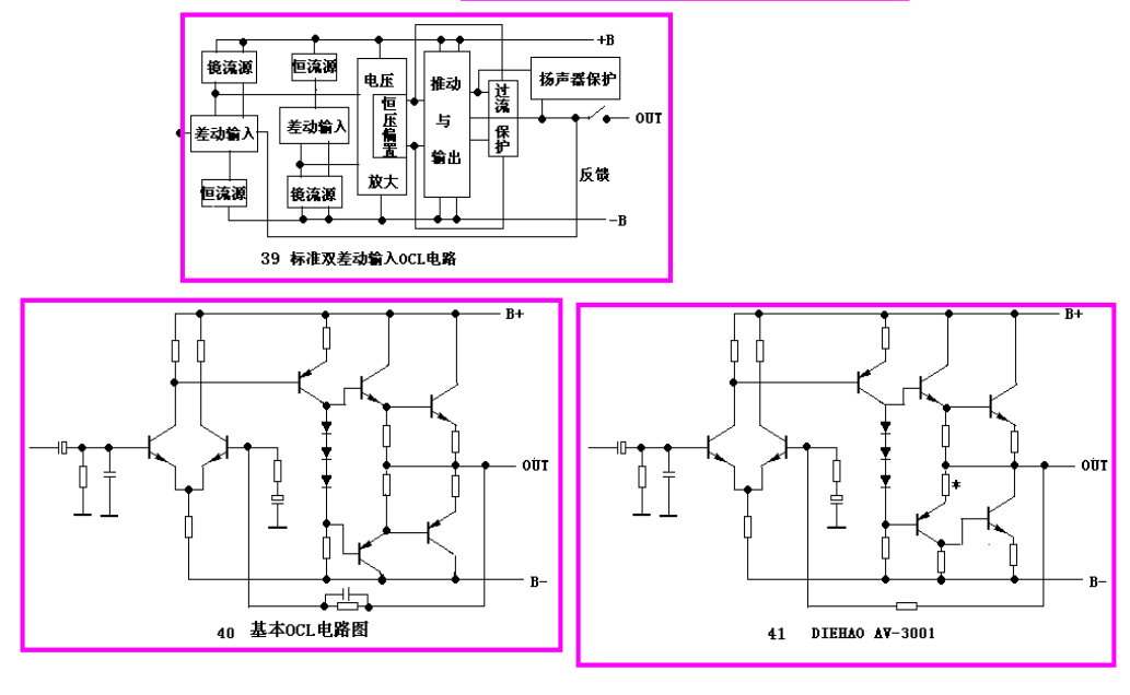 老式功放机八个接线图（功放维修OCL电路图解）