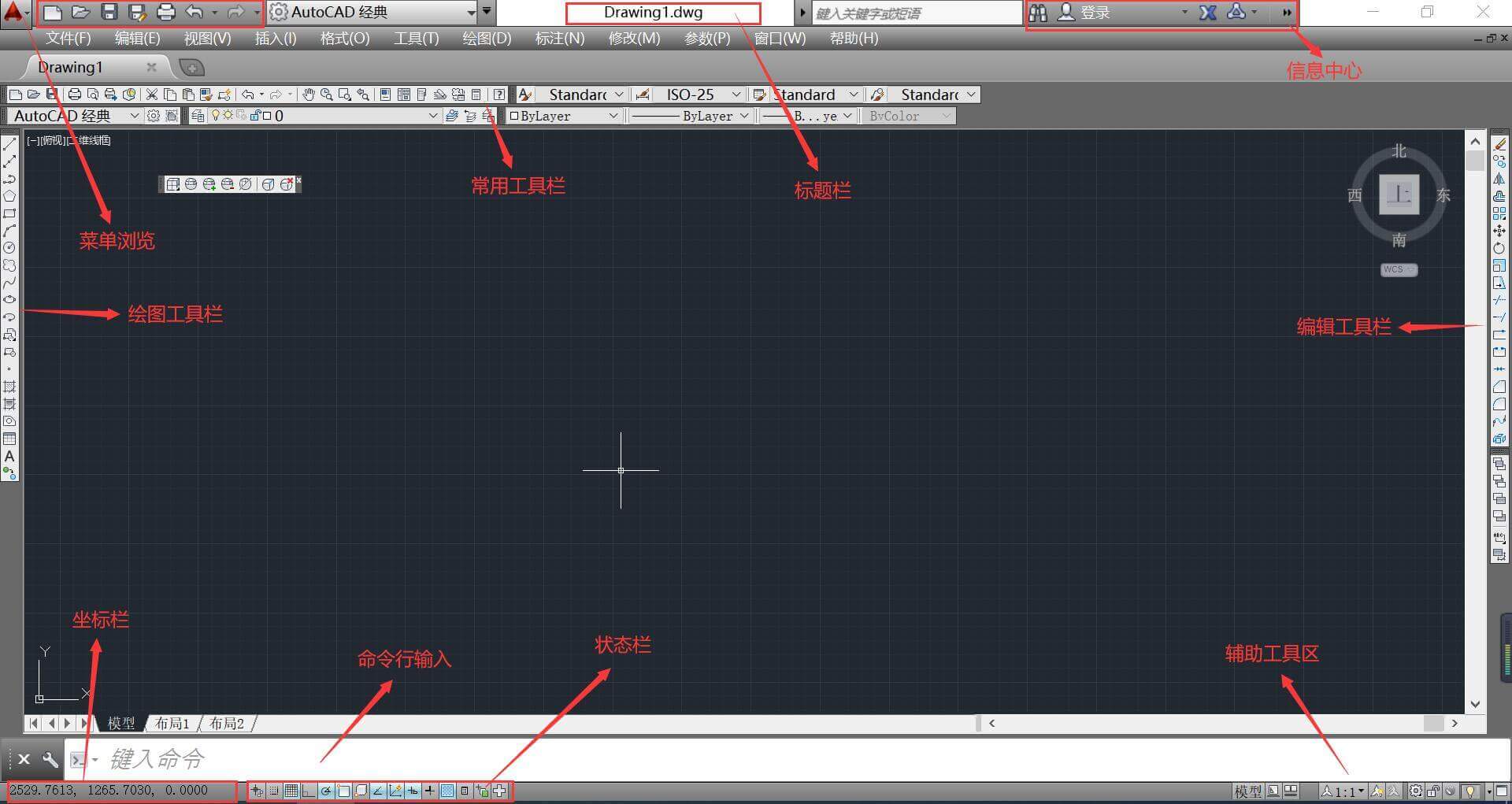 AUTOCAD——工作空間設定