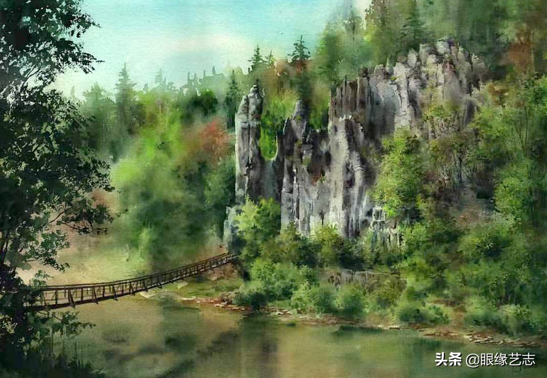 流年梦境，四季繁花。水彩伊人，临芳而画