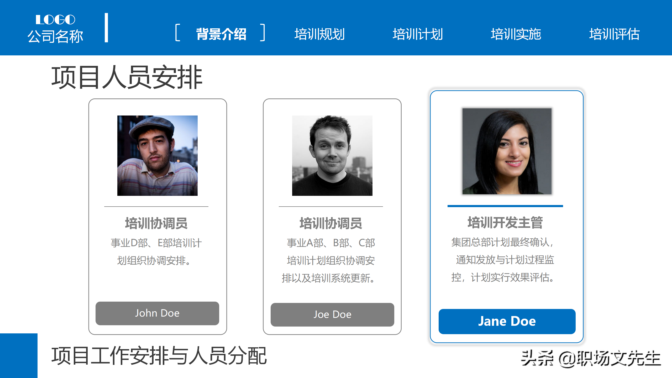 集团组织架构图，25页企业员工教育培训PPT模板，年度培训计划