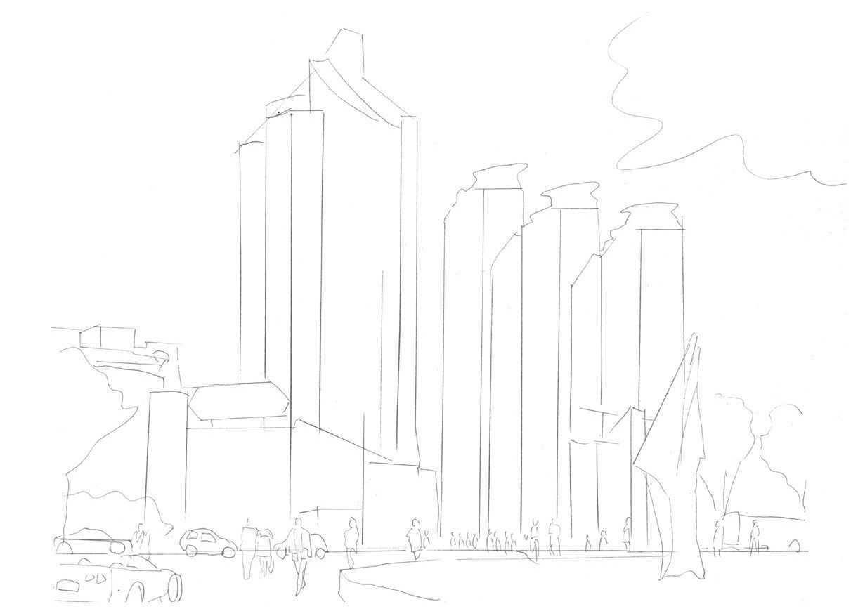 不会画高楼速写?分步骤教你画城区高楼建筑画法,简单易学,收藏