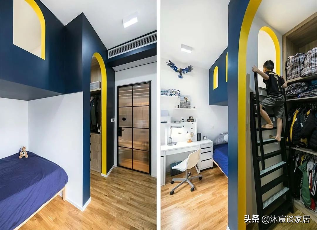 她重新装修房子，餐厨一体化后全屋开阔敞亮，室内复古浪漫很大方