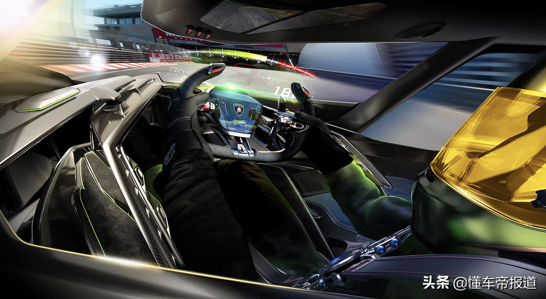 采用单座设计 兰博基尼Lambo V12 Vision Gran Turismo概念车官图