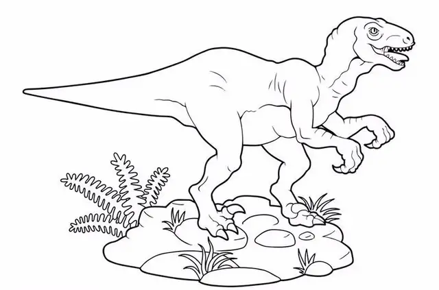 孩子想画画，你不会教？快把这9种恐龙白描线稿让他画，简单易学